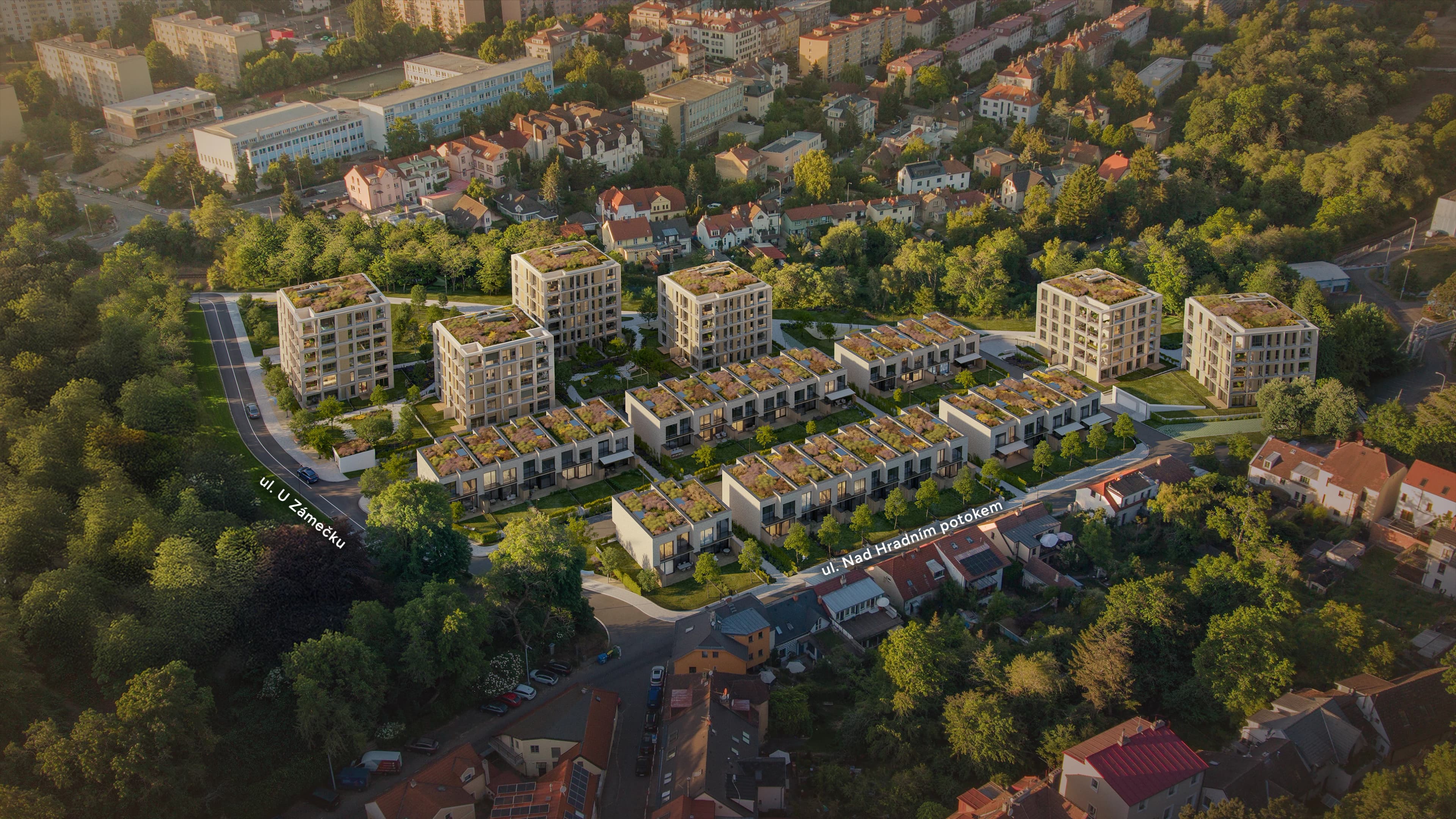 Visualization of the Brique project – view of the building